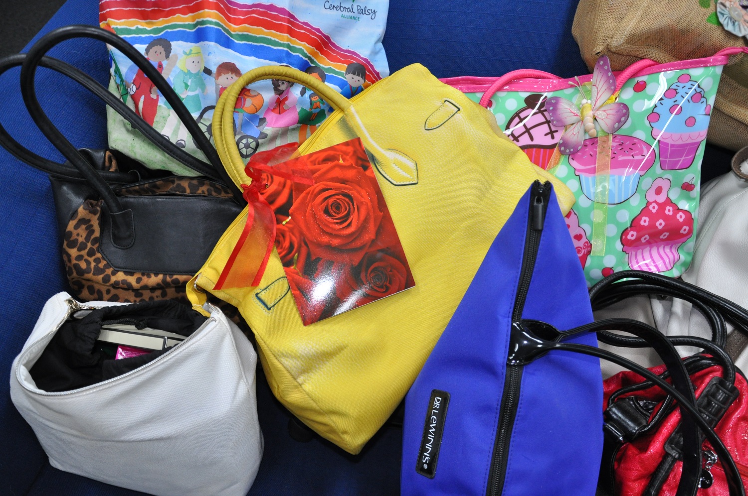 Handbags donated from Share the Dignity